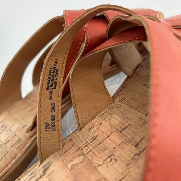 Born Mona Women Sandal Size 10 Red Vegan Flat Thong Slide Flower Flip Flop Shoe - Picture 4 of 10